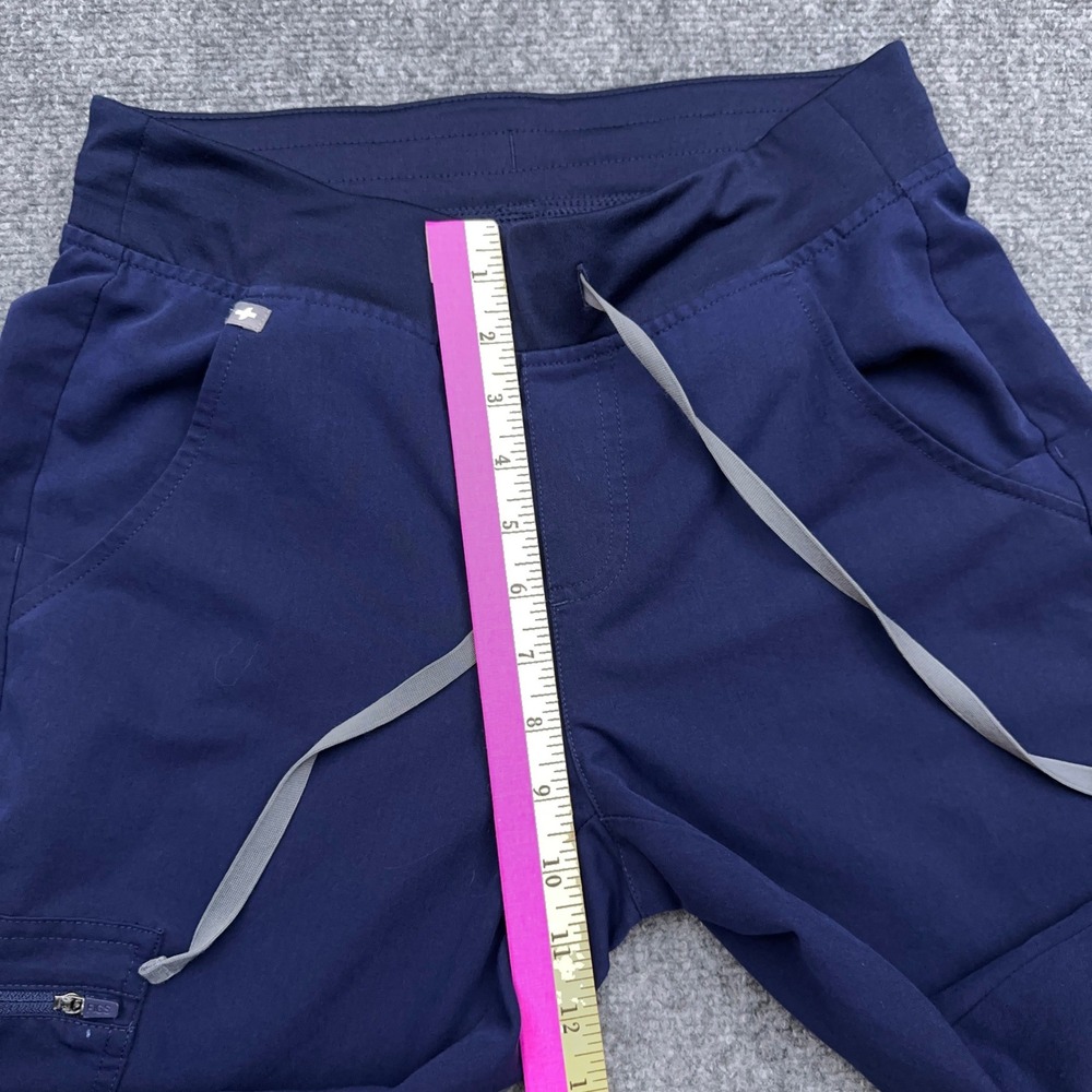 FIGS Zamora Jogger Scrub Pants Women's XS Navy Drawstring Cargo Pocket Mid-Rise - Picture 5 of 10